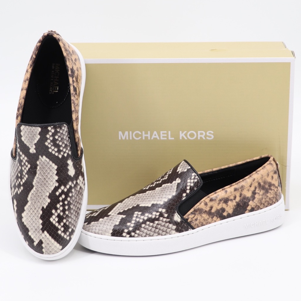 New Michael Kors Keaton Leather Slip On Sneaker 7.5